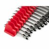 Tekton Flex Head 12-Point Ratcheting Combination Wrench Set with Organizer, 25-Piece, 1/4-3/4 in., 6-19 mm WRC95304